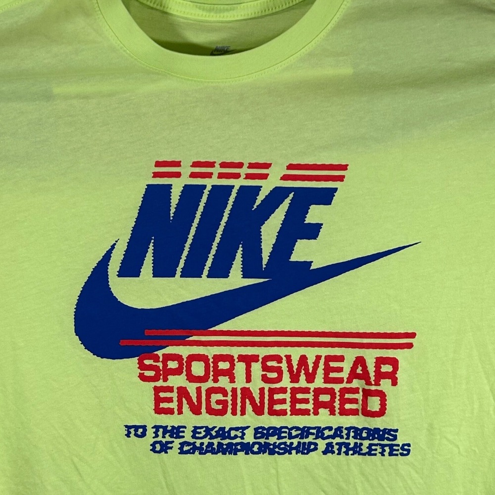 Nike Sportswear Engineered T-Shirt Neon Lime Green Men's Size XL New
